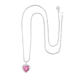LaVixMia 316 Solid 925 Silver Heart Cut Pendant Necklace