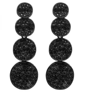 Dark Desire Rhinestone Earrings for Party
