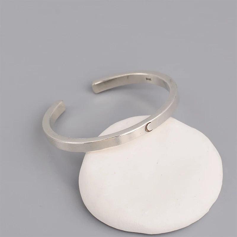 Silver Sun Moon Couple Cuff Bracelet Bangles Gift