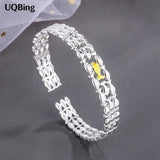 Personality Silver Couple Fish Bangle Bracelets Women