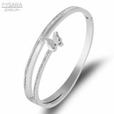 Personality Butterfly Bangles Titanium Steel Romantic Insect Bangles for Women