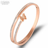 Personality Butterfly Bangles Titanium Steel Romantic Insect Bangles for Women