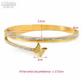 Personality Butterfly Bangles Titanium Steel Romantic Insect Bangles for Women