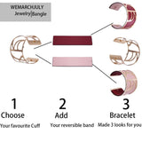 Wemarchjuly Bracelet Bangles & Leather Cuff Bracelet