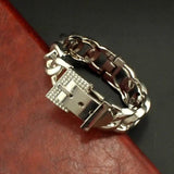 Rhinestone Metal Bracelet Cuff Bangle Wrap Charm Jewelry