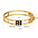 Hollow Out Round Bracelet Cuff Bangles Women Accessories Party Jewelry
