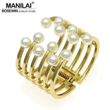 Pearl Cuff Bangles Bracelets Charm Accessories