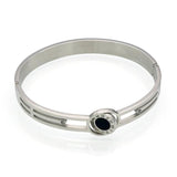 Female Stainless Steel Love Bracelet, White and Black, Turnable