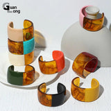 Colorful Acrylic Wide Open Cuff Bracelet for Women