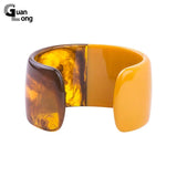 Colorful Acrylic Wide Open Cuff Bracelet for Women