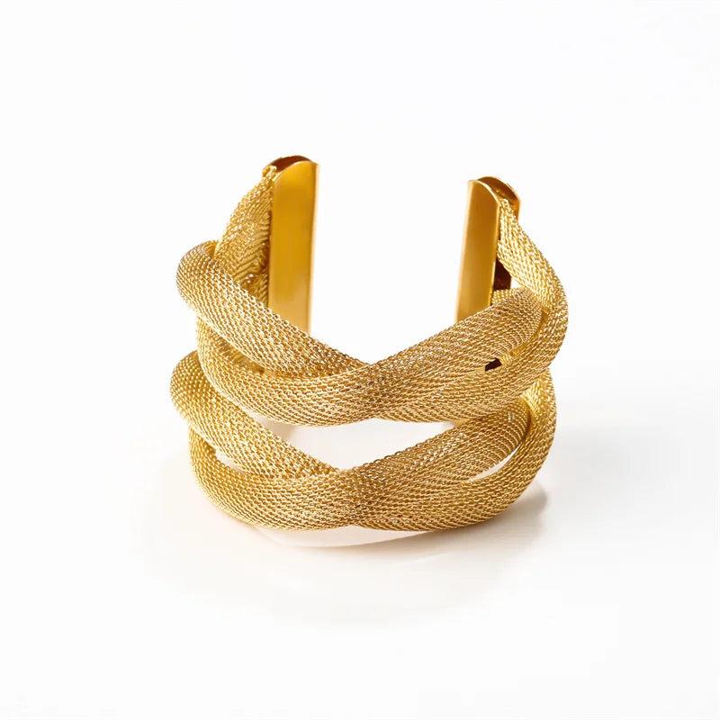 Gothic Women Metal Bracelet Jewelry Cutout Circle Cross Bracelet