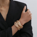 Gothic Women Metal Bracelet Jewelry Cutout Circle Cross Bracelet