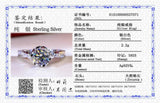 Tibetan Silver Zirconia Wedding Band Anti Allergy Jewelry