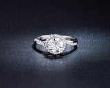 Tibetan Silver Zirconia Wedding Band Anti Allergy Jewelry