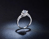 Tibetan Silver Zirconia Wedding Band Anti Allergy Jewelry