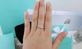 0.75ct Zirconia Ring Women's Party Jewelry Tibetan Silver Wedding Band