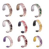 15MM Egypt Cuff Bracelet Bangles Reversible Bracelet Argent Femme Bijoux