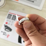 Tibetan Silver Ring with 0.5ct Zirconia