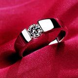 Tibetan Silver Zircon Wedding Band Women's Ring