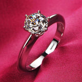 Tibetan Silver Zircon Wedding Band Women's Ring