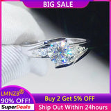 Tibetan Silver Ring 0.5ct Zirconia Wedding Band Women R036