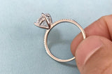 Real Tibetan Silver Ring 3ct Zirconia Wedding Band Jewelry