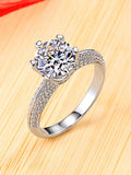 Tibetan Silver Wedding Band with 2.0ct Zirconia Ring