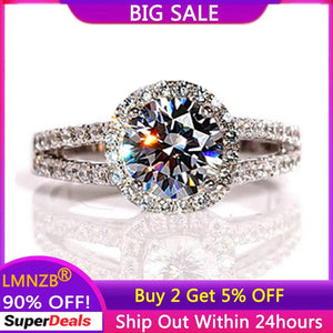 Tibetan Silver Wedding Bands For Women Cubic Zirconia Ring Never Fade