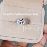 Tibetan Silver Wedding Bands For Women Cubic Zirconia Ring Never Fade
