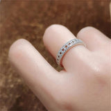 CC Silver Rings Plated Jewelry Row Rings for Women
