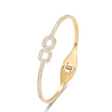 Zircon Crystal Bangles Titanium Steel Bracelet