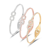 Zircon Crystal Bangles Titanium Steel Bracelet