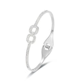 Zircon Crystal Bangles Titanium Steel Bracelet
