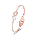 Zircon Crystal Bangles Titanium Steel Bracelet