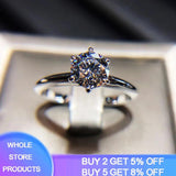 Zirconia Engagement Wedding Rings Tibetan Silver