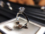 Zirconia Engagement Wedding Rings Tibetan Silver