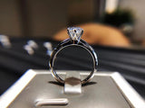 Zirconia Engagement Wedding Rings Tibetan Silver