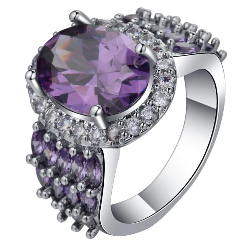 Purple Marquis Cut Zircon Wedding Ring for Women