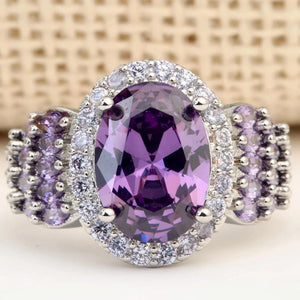 Purple Marquis Cut Zircon Wedding Ring for Women