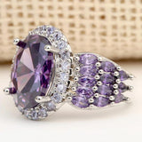 Purple Marquis Cut Zircon Wedding Ring for Women