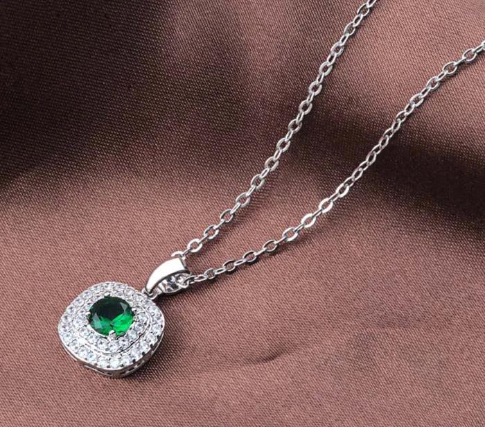 1.25ct Zircon Pendant Necklace for Women Wedding and Engagement