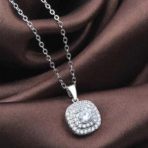 1.25ct Zircon Pendant Necklace for Women Wedding and Engagement