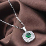 1.25ct Zircon Pendant Necklace for Women Wedding and Engagement