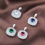 1.25ct Zircon Pendant Necklace for Women Wedding and Engagement