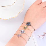 Hollow Heart Pig Charm Bracelet Zircon Charms Adjustable Bracelet