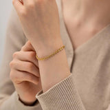 Chic Hollow Heart Stainless Steel Bracelet - Women's Waterproof Jewelry