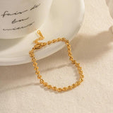 Chic Hollow Heart Stainless Steel Bracelet - Women's Waterproof Jewelry
