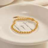 Chic Hollow Heart Stainless Steel Bracelet - Women's Waterproof Jewelry