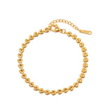 Chic Hollow Heart Stainless Steel Bracelet - Women's Waterproof Jewelry