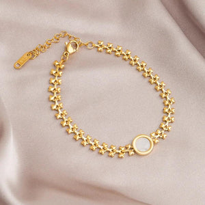 European Retro Love Fritillary Bracelet Titanium Steel